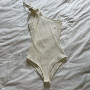 Princess Polly Ivory Ribbed Bodysuit